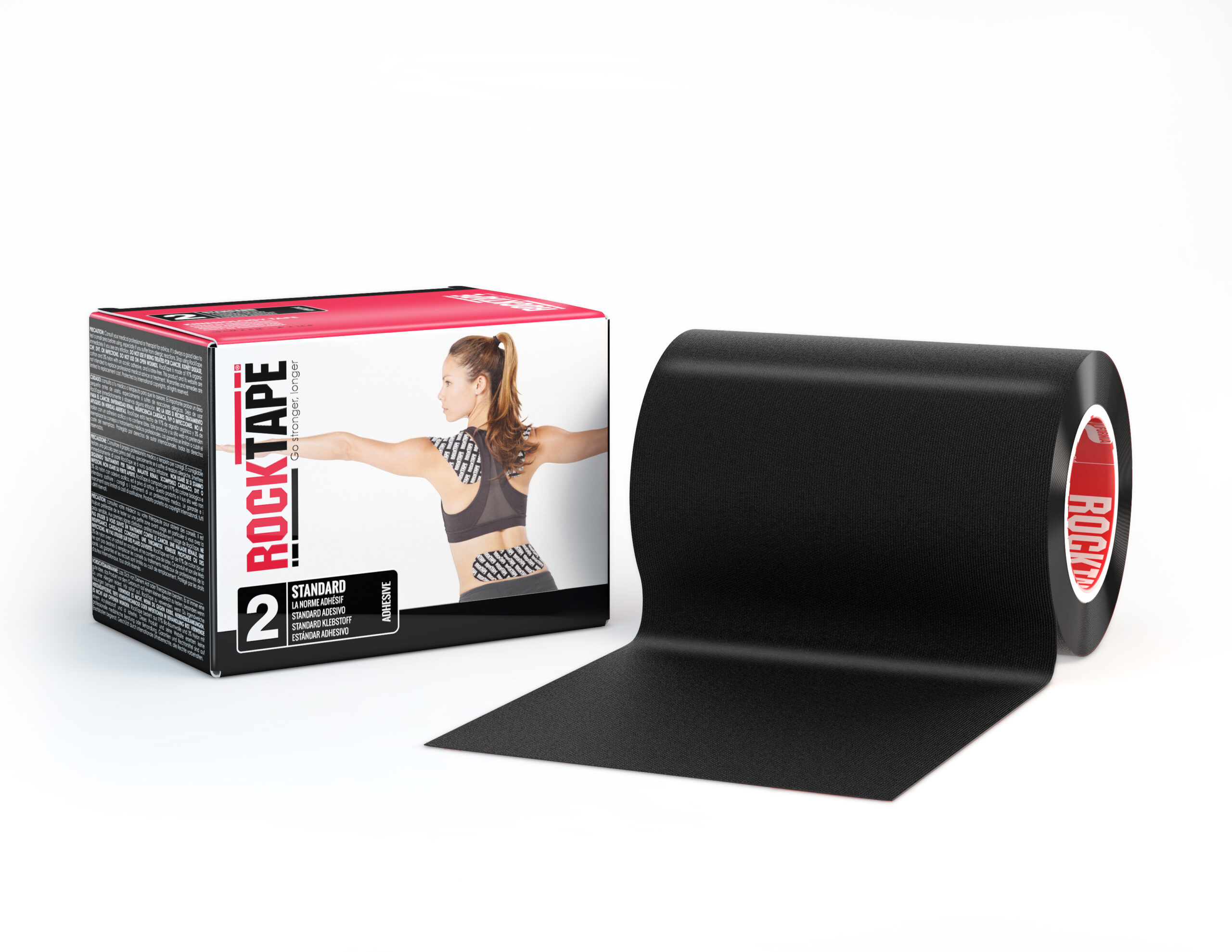 Rocktape Kinesiologitejp Mini Big Daddy - Black (10cm x 5m)